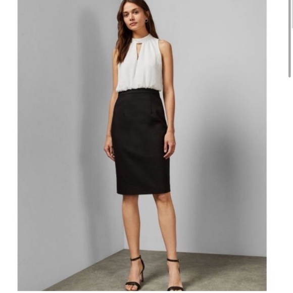NWT Ted Baker Naimeyd Mockable Sleeveless Halter Pencil Skirt Dress Size 0-2 - Picture 1 of 15